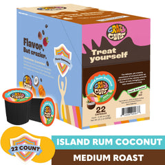 Crazy Cups island coconut rum decaf iced coffee for a tropical chill any time.