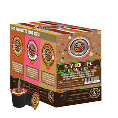 Crazy Cups decaf K-Cups lineup ready for quick, flavorful mornings or afternoon breaks.