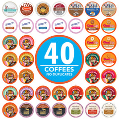 Crazy Cups 40-count flavored pods sampler perfect for discovering new favorites with Keurig.