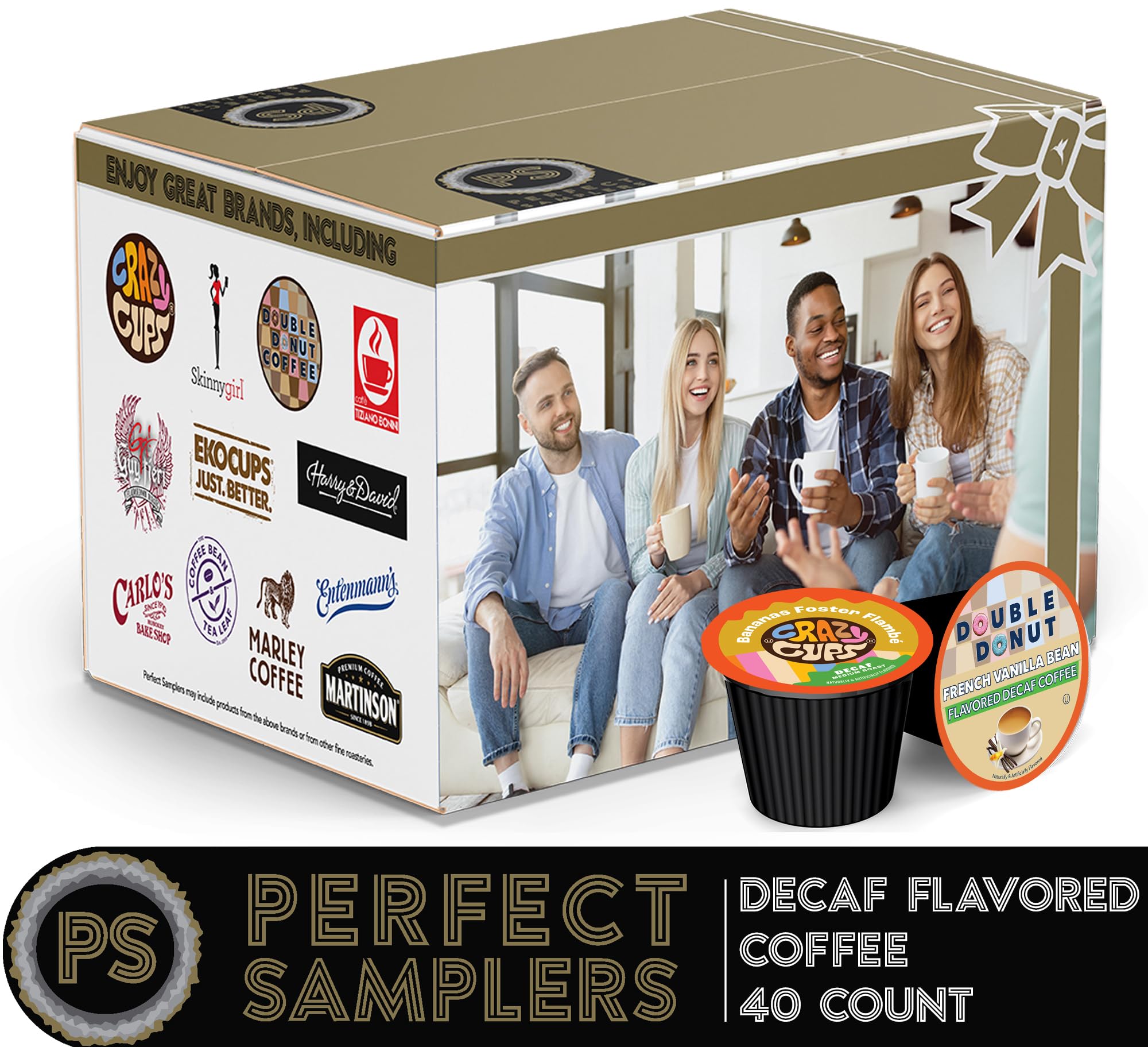Crazy Cups French Vanilla decaf pod with creamy aroma for afternoon sip.