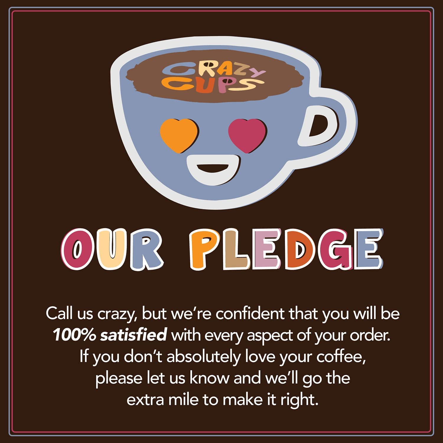 Crazy Cups ground coffee being poured into a mug with chocolate raspberry aroma.