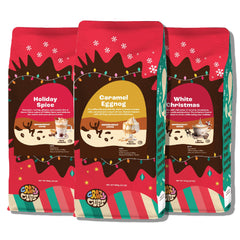 Crazy Cups Holiday Spice ground coffee 10oz bag with festive aroma for cozy mornings