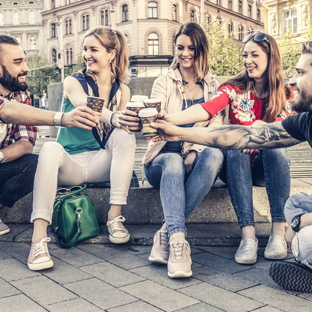 Crazy Cups iced peppermint mocha coffee served refreshing over ice.