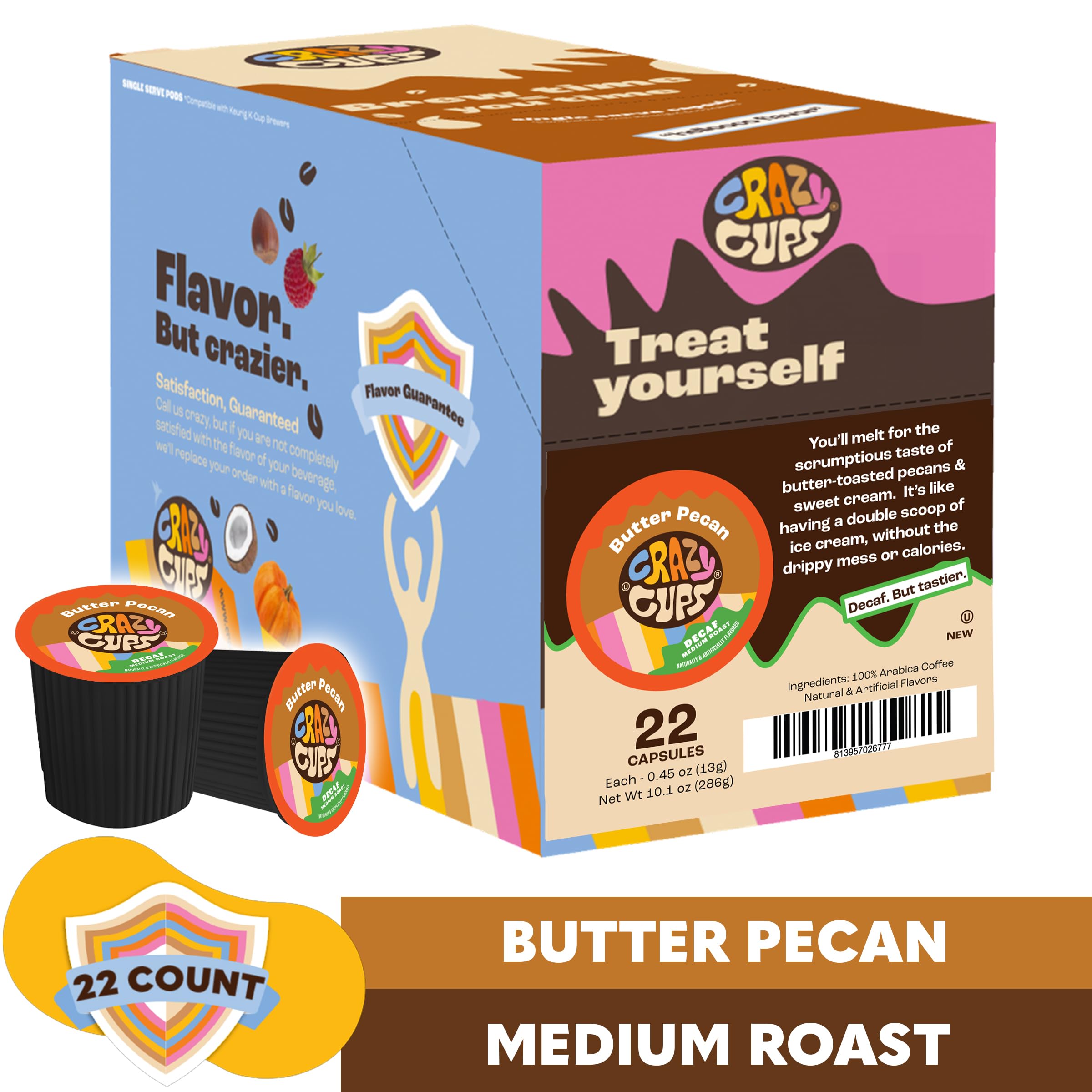 Crazy Cups Keurig-compatible decaf K-cups for easy brewing