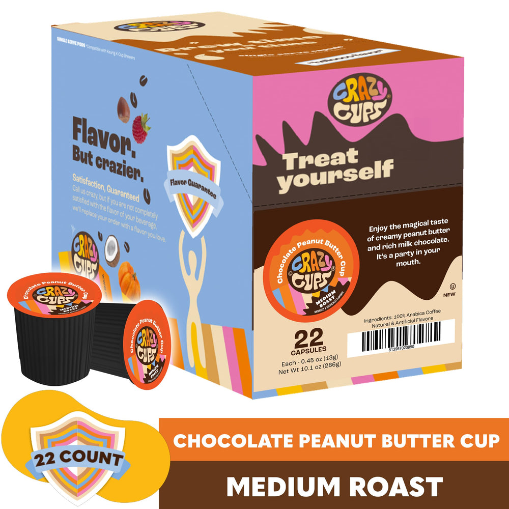 Crazy Cups Keurig-compatible pod shown for quick single-serve brewing.