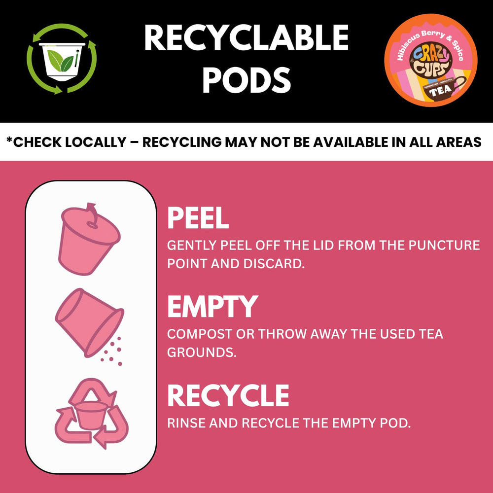 Kosher-certified Crazy Cups label on tea packaging for trusted quality