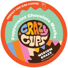 Crazy Cups peppermint chocolate mocha pod for a bold Keurig brew with rich flavor.