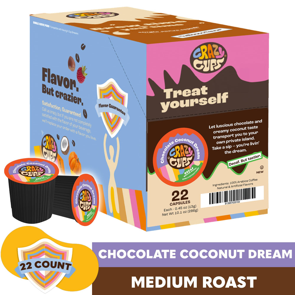 Crazy Cups recyclable single-serve cup supports eco-friendly brewing at home.