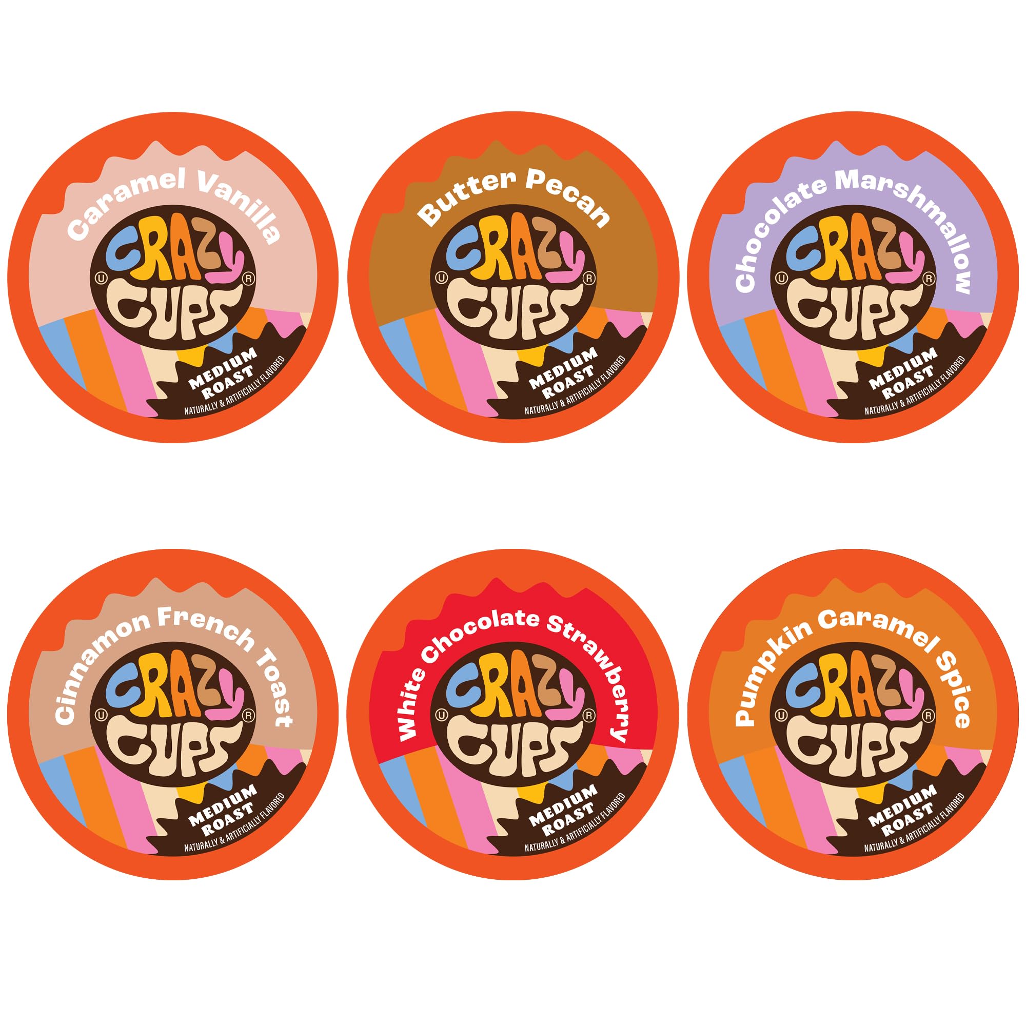 Crazy Cups variety coffee pods for flavor exploration at home.
