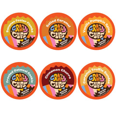 Crazy Cups variety pack coffee pods for Keurig with six flavors and recyclable capsules