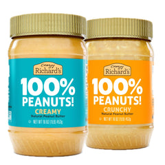 Crazy Richard's creamy peanut butter jar with ultra-smooth texture for easy spreading