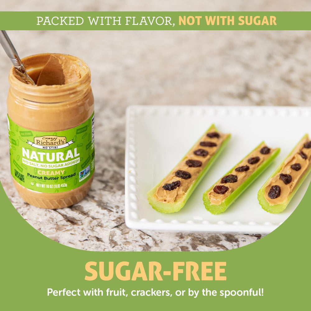 Crazy Richard's gluten-free peanut butter supports inclusive desserts and sauces.