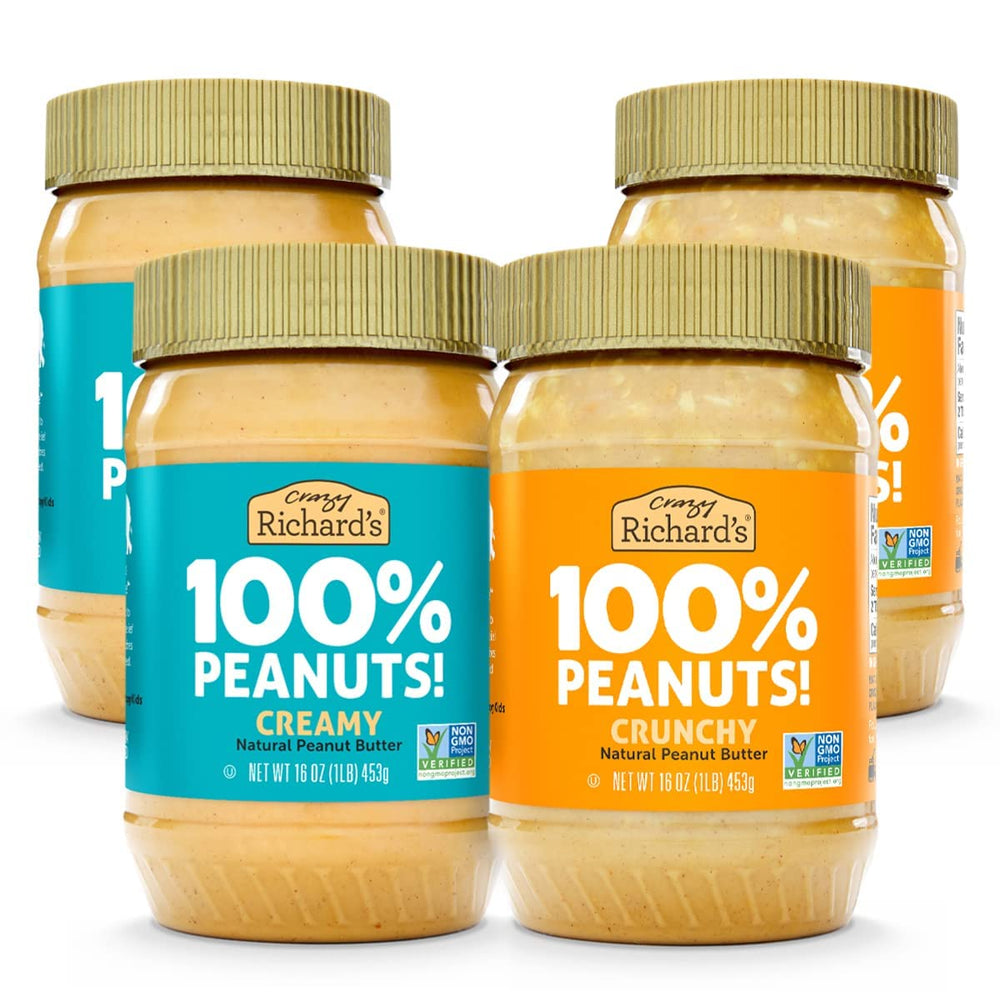 Crazy Richard's no-stir creamy jar for easy spreading on toast