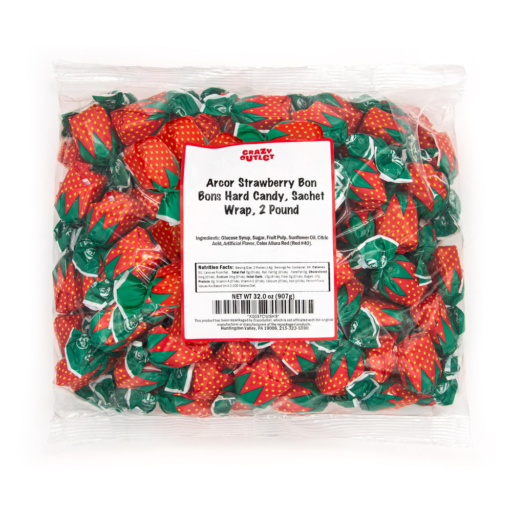 Retro packaging of CRAZYOUTLET Arcor Strawberry Bon Bons evokes nostalgia