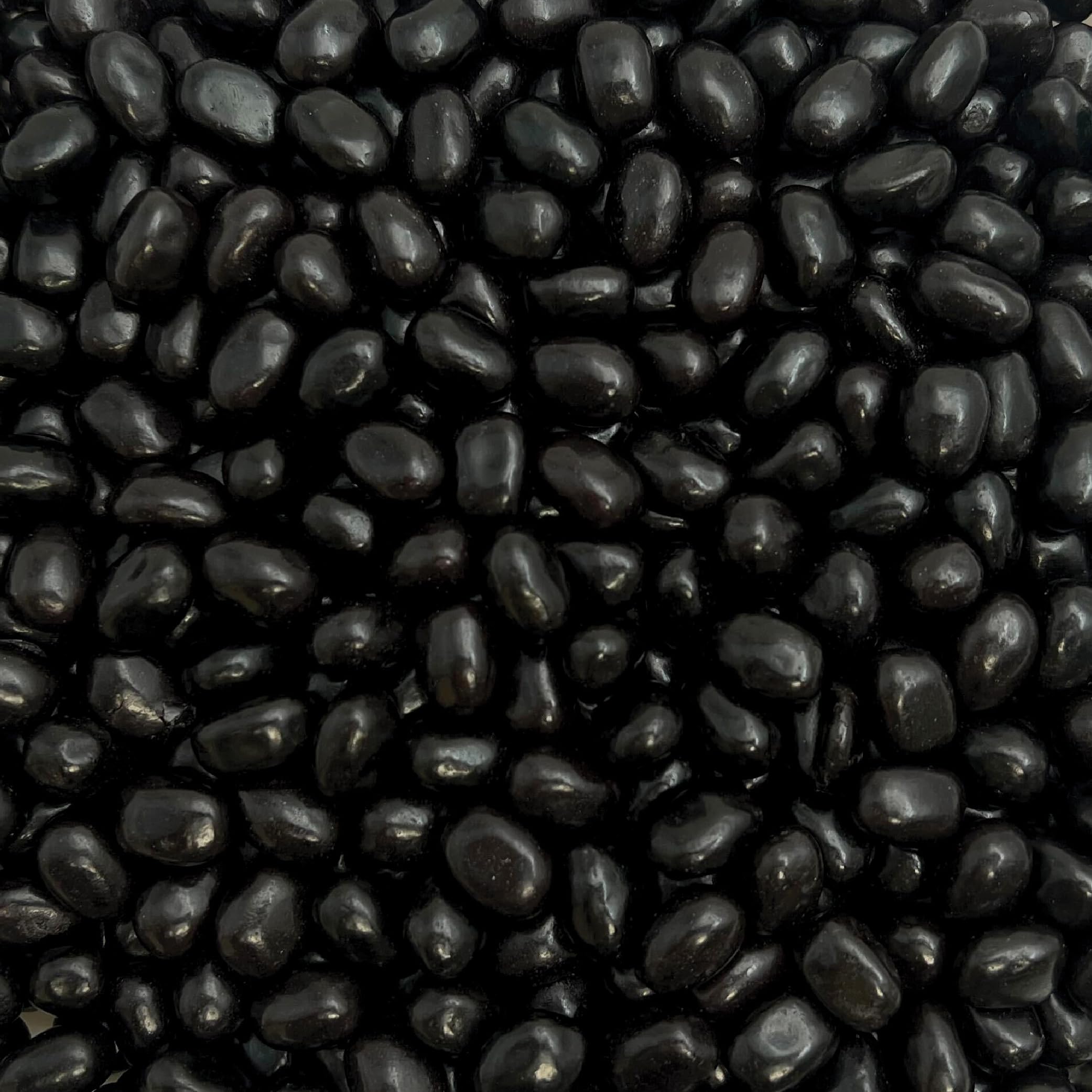 CRAZYOUTLET Black Licorice Jelly Beans 2lb bag for bulk snacking and display.