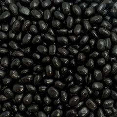 CRAZYOUTLET Black Licorice Jelly Beans 2lb bag for bulk snacking and display.