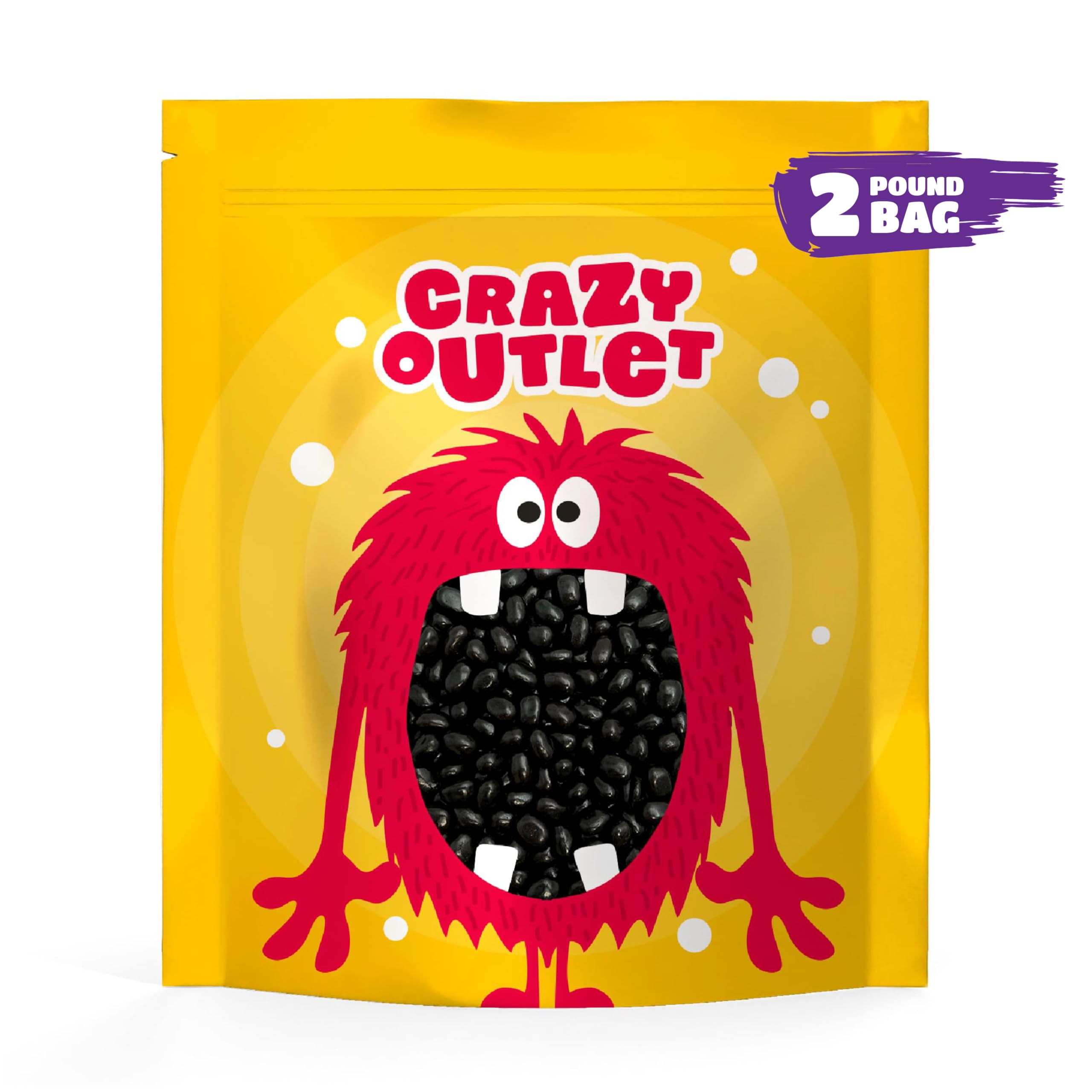 CRAZYOUTLET Black Licorice Jelly Beans Easter basket addition with dramatic color.