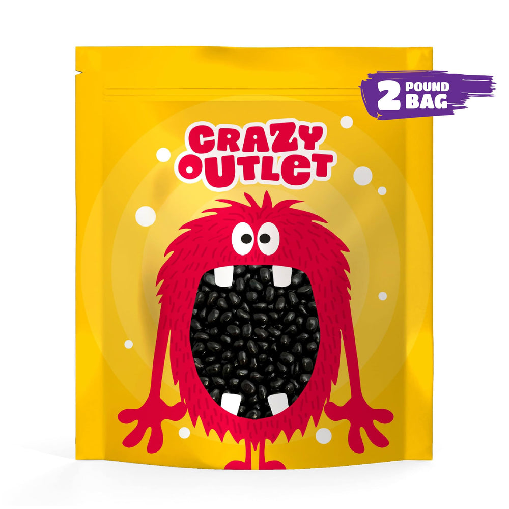 CRAZYOUTLET Black Licorice Jelly Beans Easter basket addition with dramatic color.