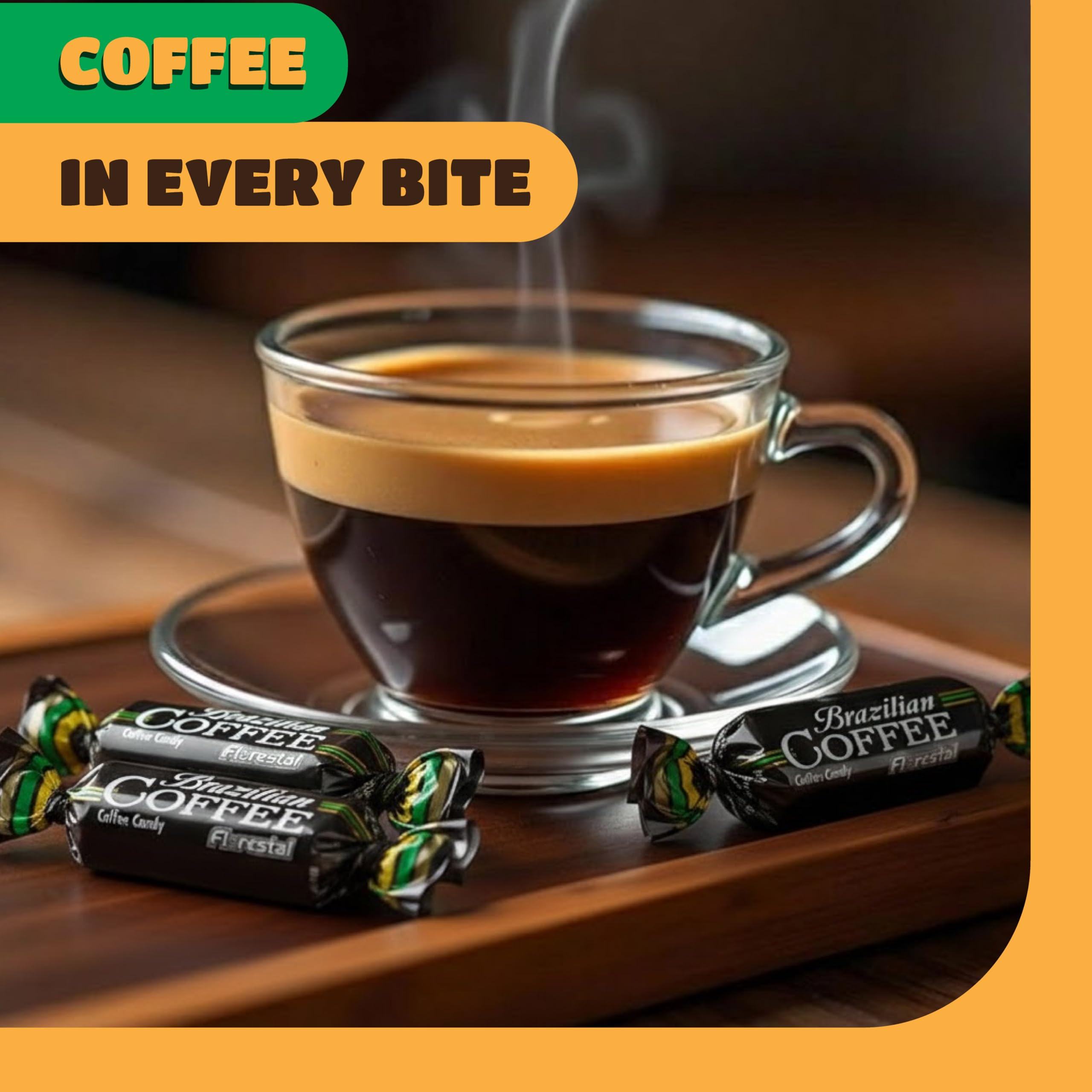 CRAZYOUTLET Brazilian Coffee Candy image, 90 pieces for bulk sharing.