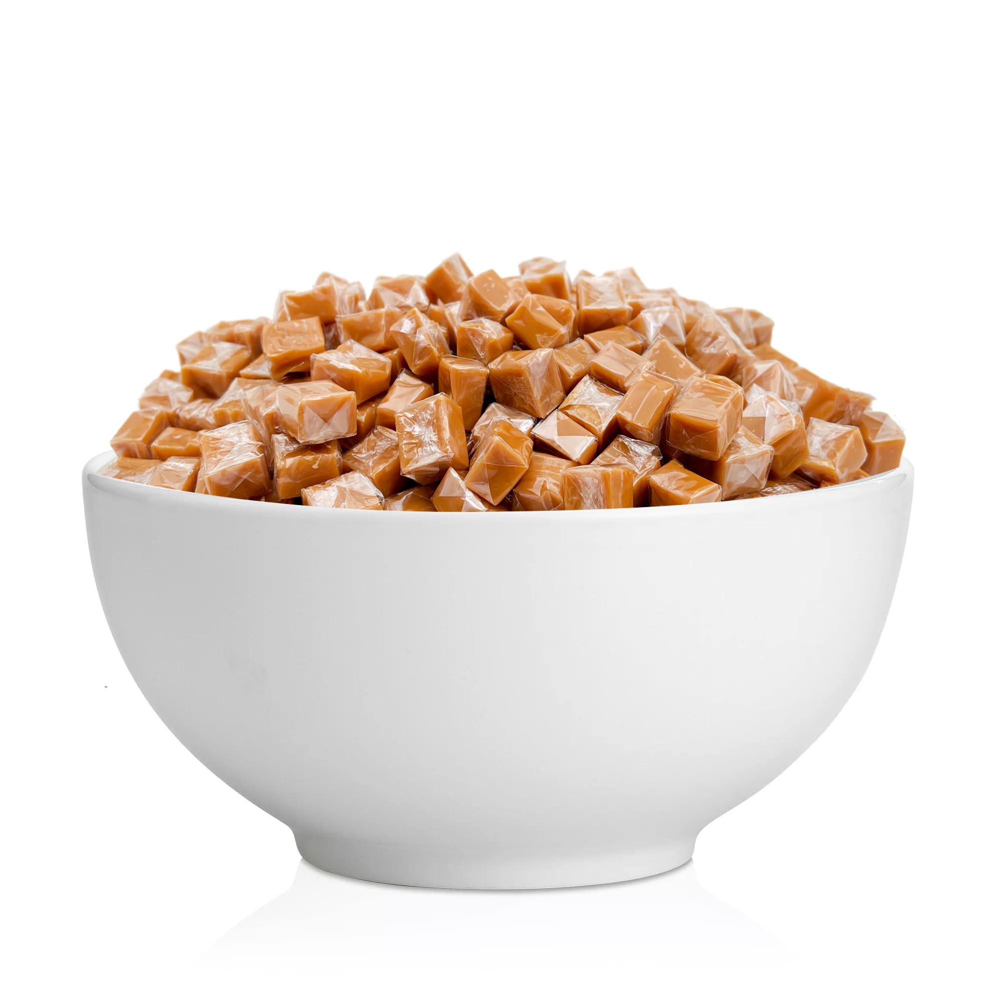 CRAZYOUTLET caramel candy in bowls, ideal for gatherings and holidays.