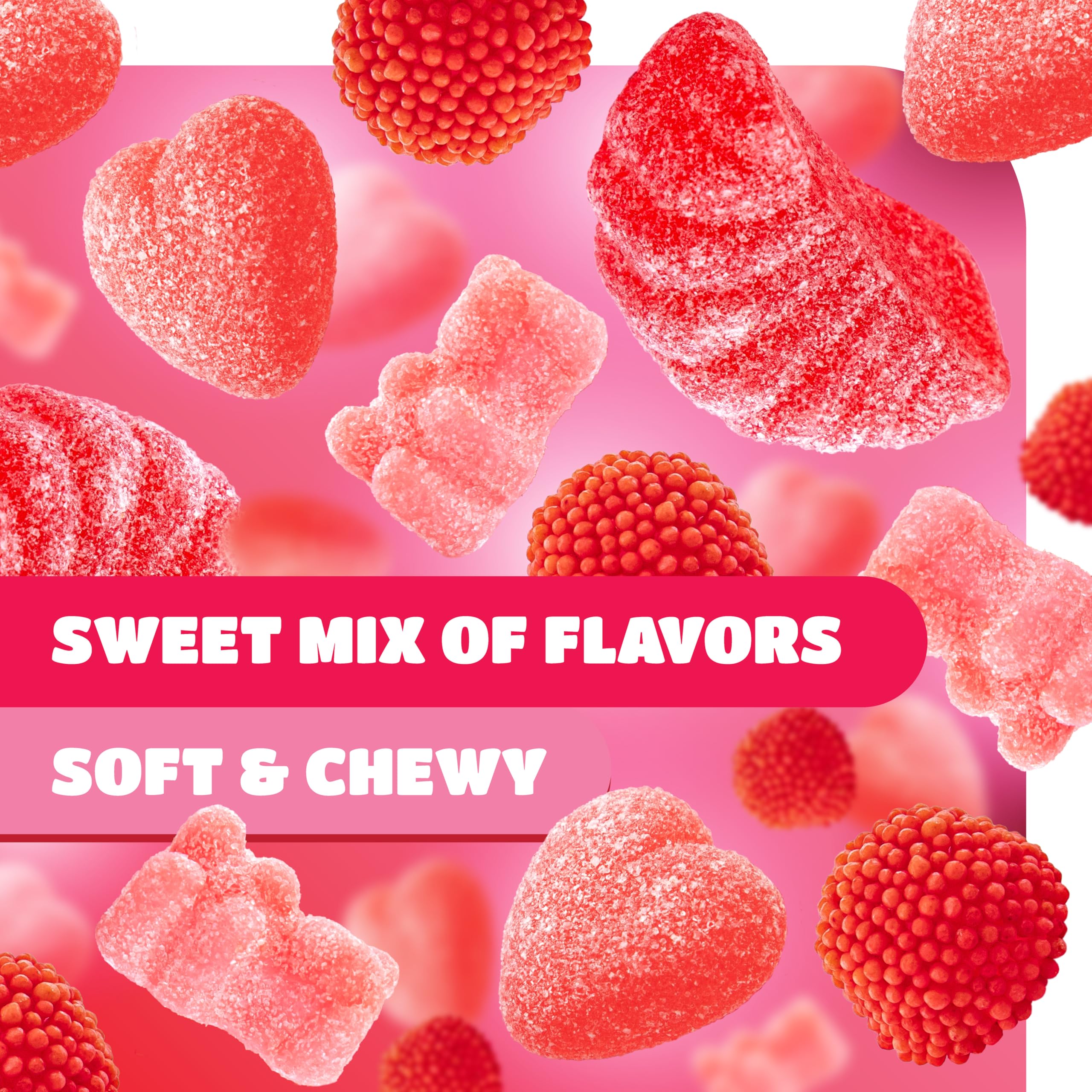 CRAZYOUTLET Cherry Hearts Jelly Candy creates romantic accents for gifts or bridal shower setups.