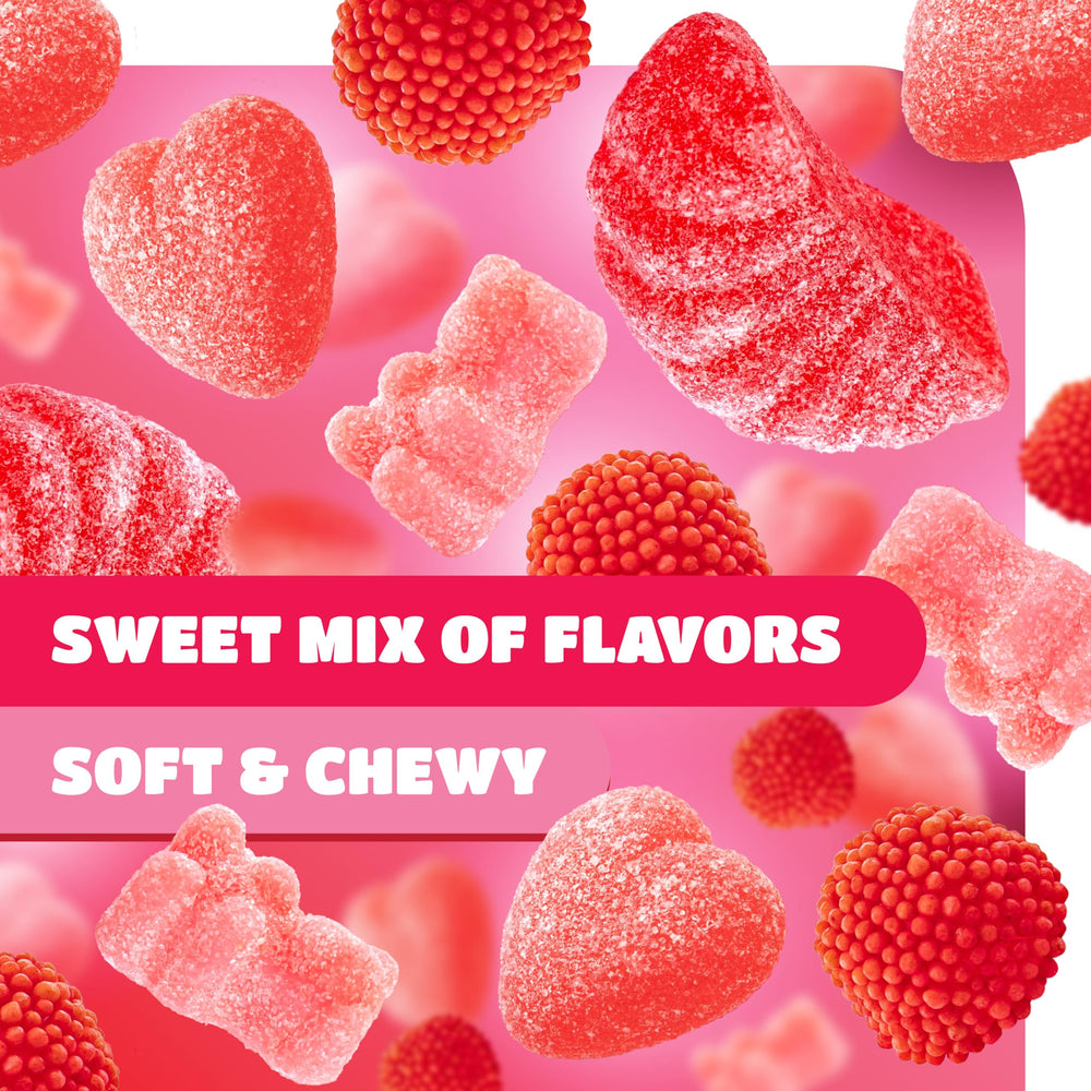 CRAZYOUTLET Cherry Hearts Jelly Candy creates romantic accents for gifts or bridal shower setups.