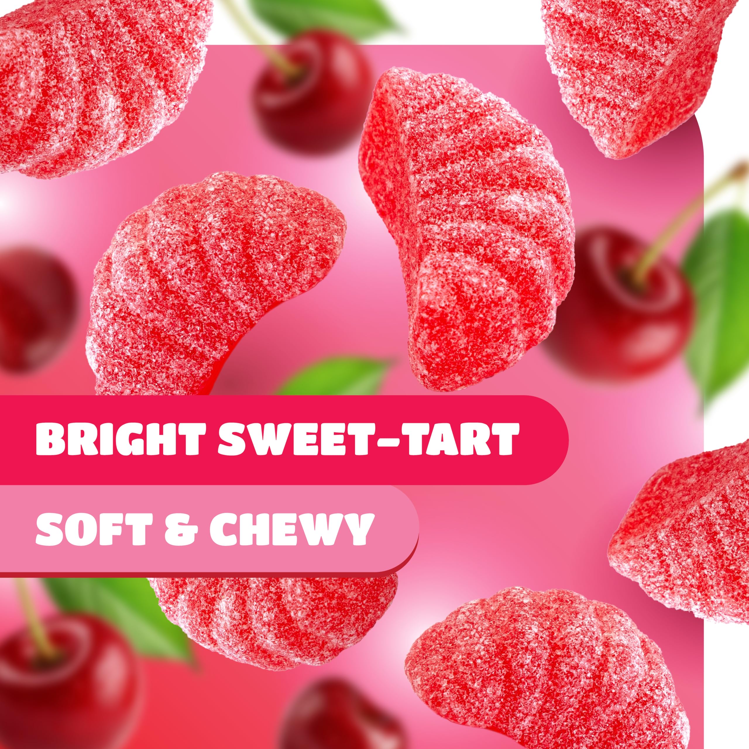 CRAZYOUTLET Cherry Slices Candy packaging bottle keeps treats fresh on the go.