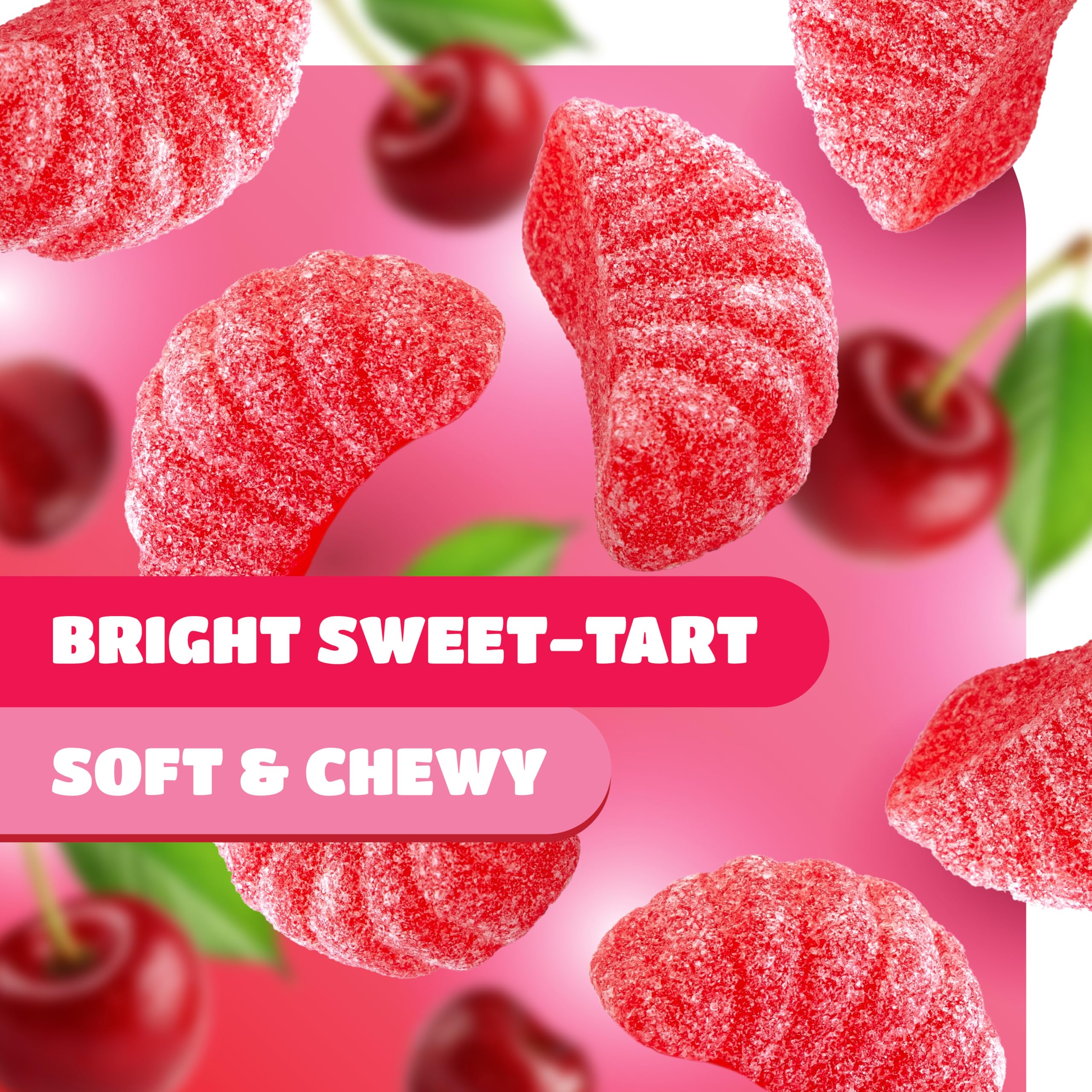 Valentine's display-ready cherry slices for dessert trays and romantic gatherings