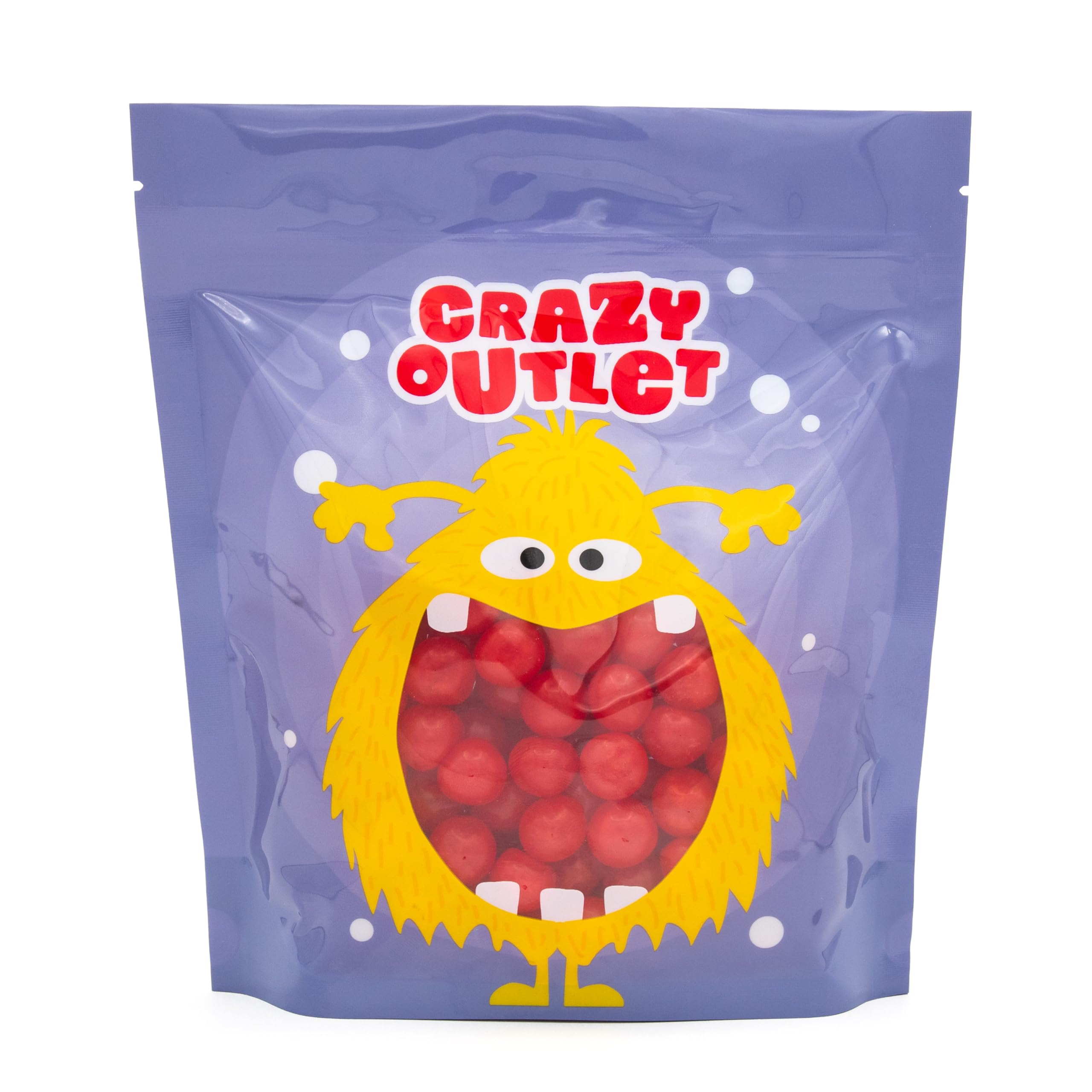CRAZYOUTLET Cherry Sours chewy bites close-up with vivid cherry aroma