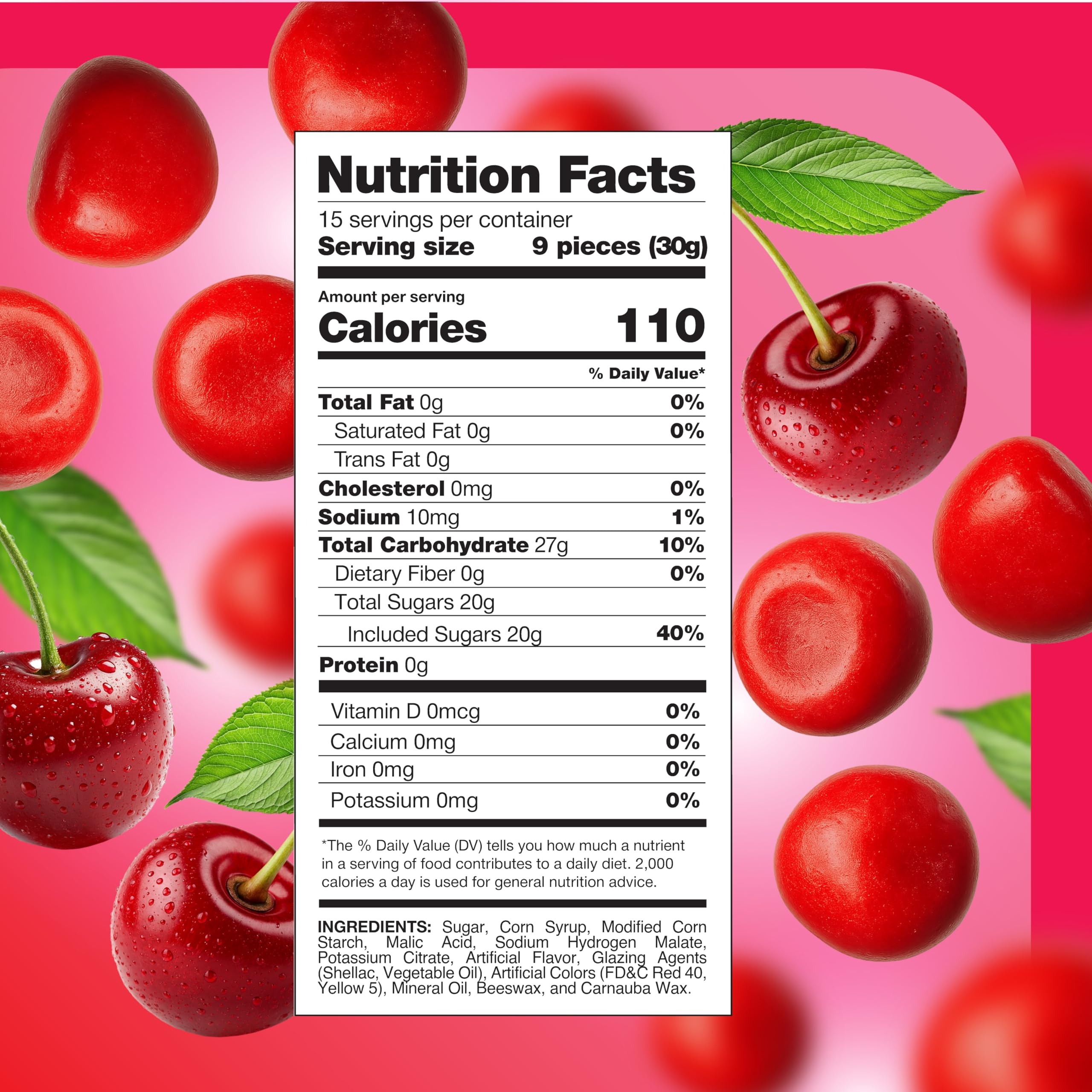 CRAZYOUTLET Cherry Sours glossy balls close-up highlights tart flavor