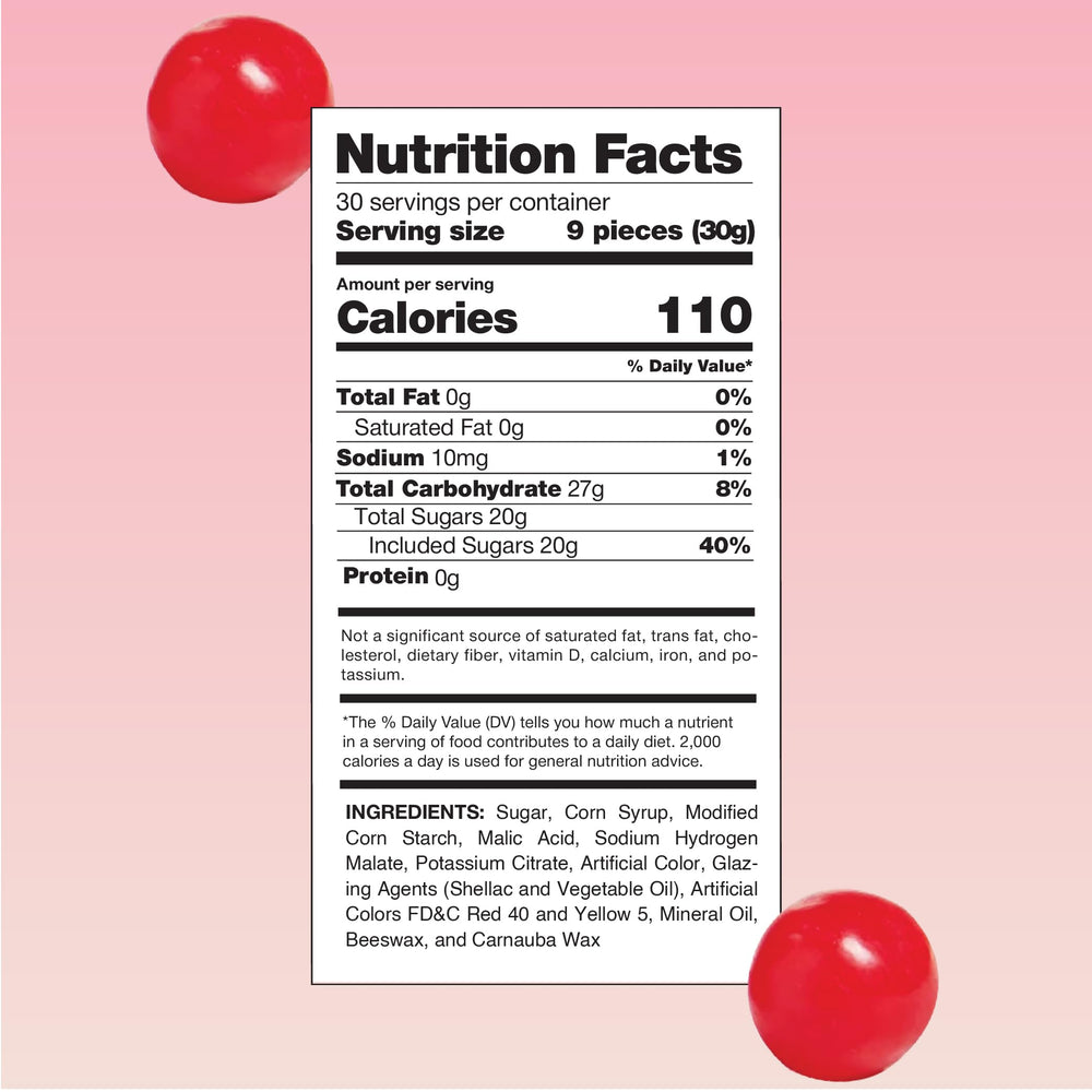 CRAZYOUTLET Cherry Sours jar portion highlights chewy texture perfect for snacking