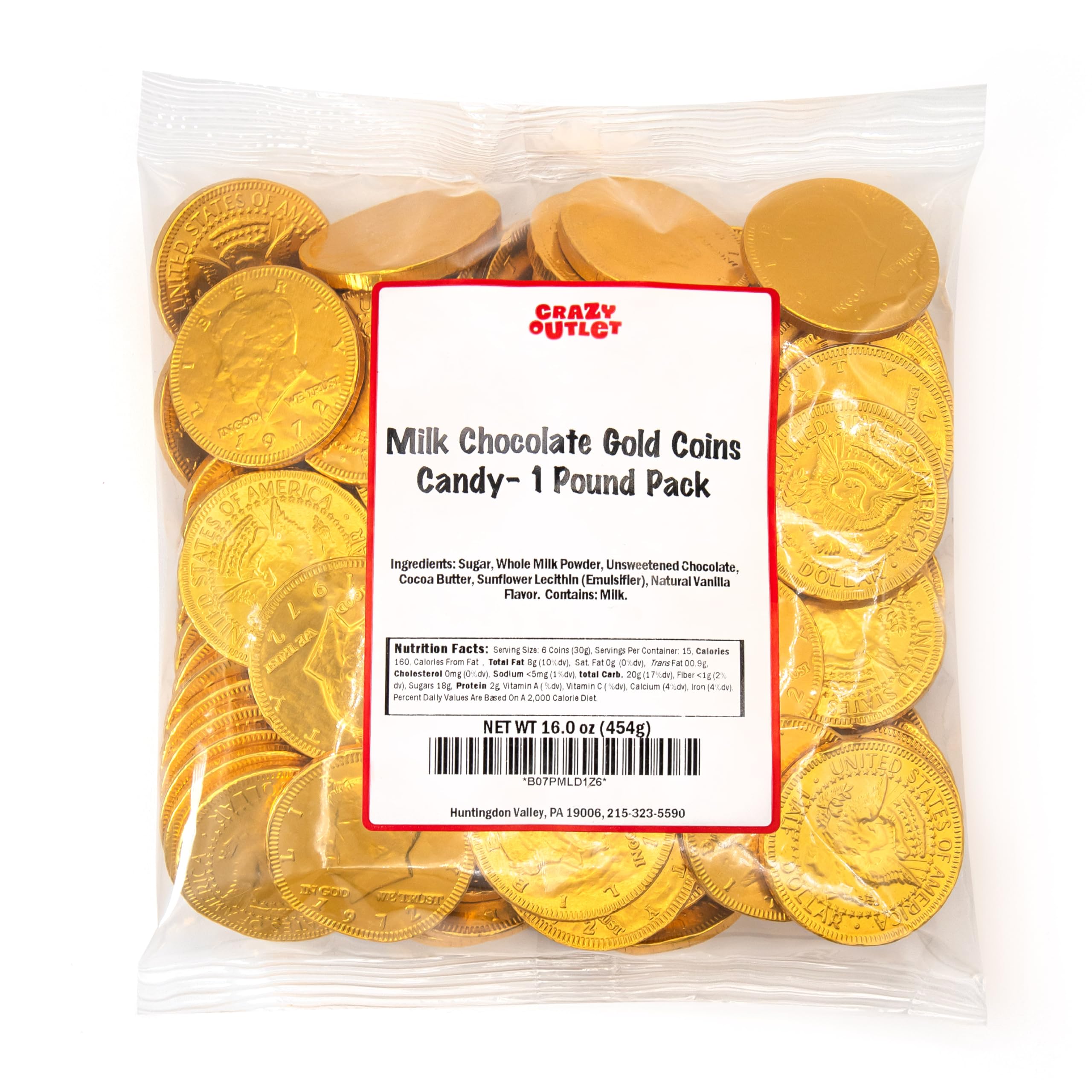 CRAZYOUTLET Bulk chocolate coins support gifting, fundraisers, and classroom celebrations.