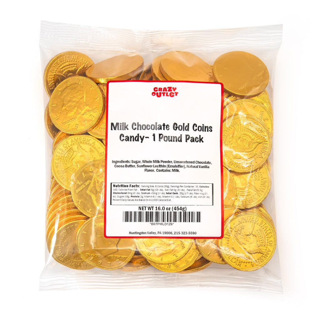 CRAZYOUTLET Bulk chocolate coins support gifting, fundraisers, and classroom celebrations.