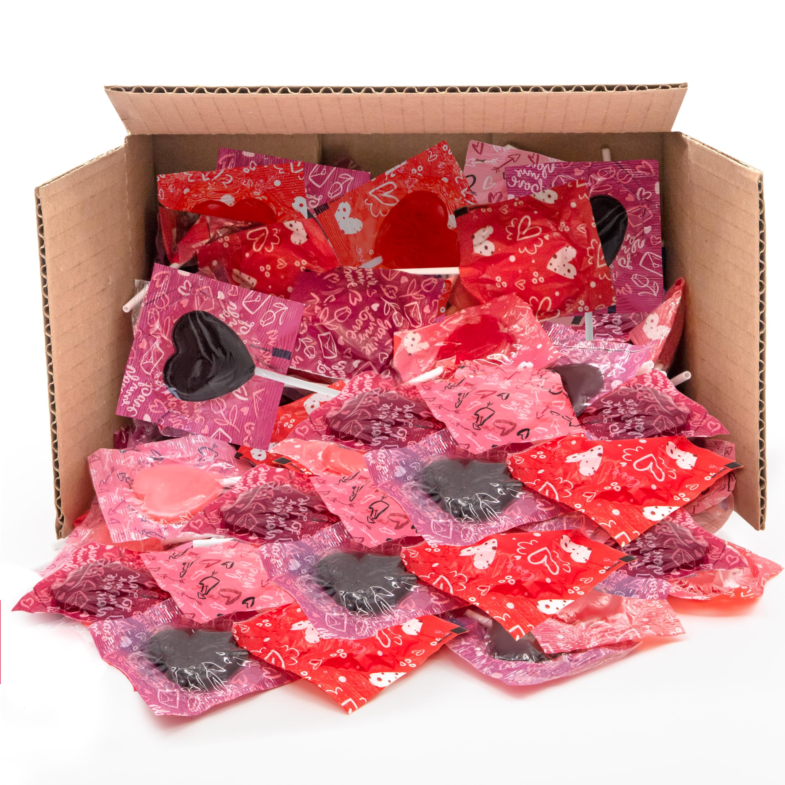 CRAZYOUTLET classroom candy exchange heart lollipops add color and fun