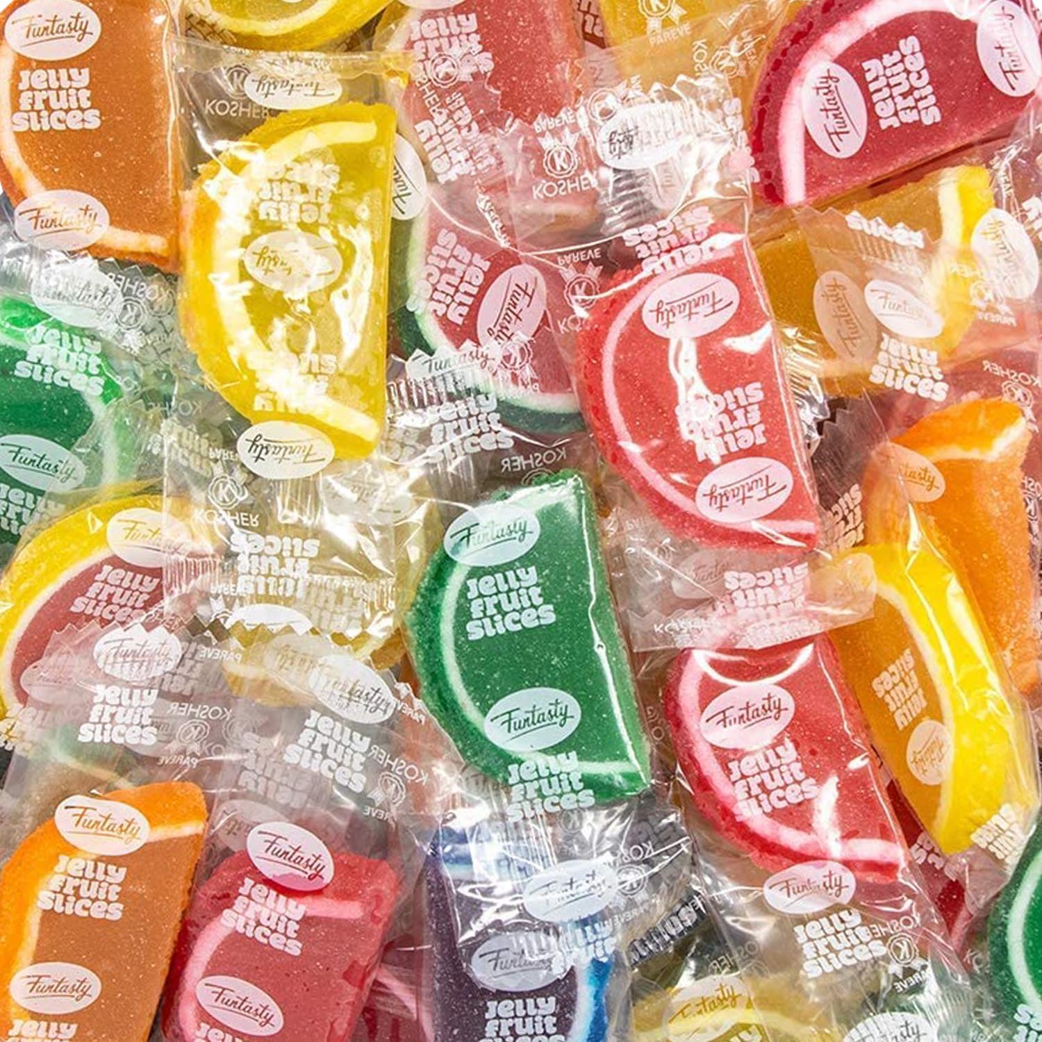 CrazyOutlet fruit slices bulk-2lb-box showcases assorted flavors for easy snacking.