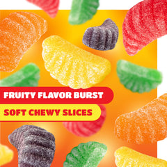 CrazyOutlet Fruit Slices lemon slices—tangy citrus flavor in a sugar-dusted treat