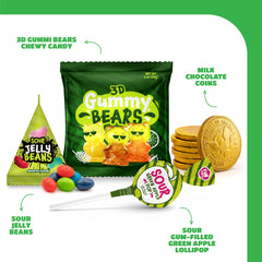 CRAZYOUTLET Fruity jelly beans in triangle pouches brighten snack tables