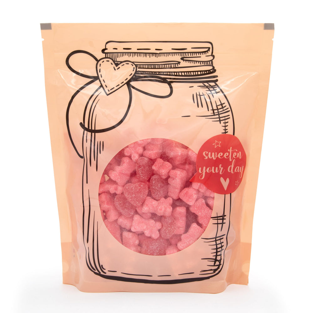 CrazyOutlet giftable candy jars highlighted by pink gummies