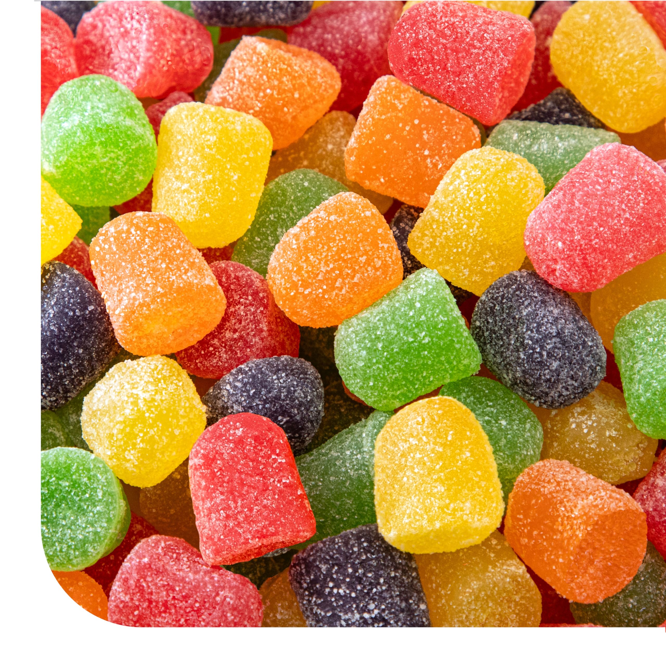 CrazyOutlet Gum Drops with assorted fruit flavors are perfect for snacking and gifting.