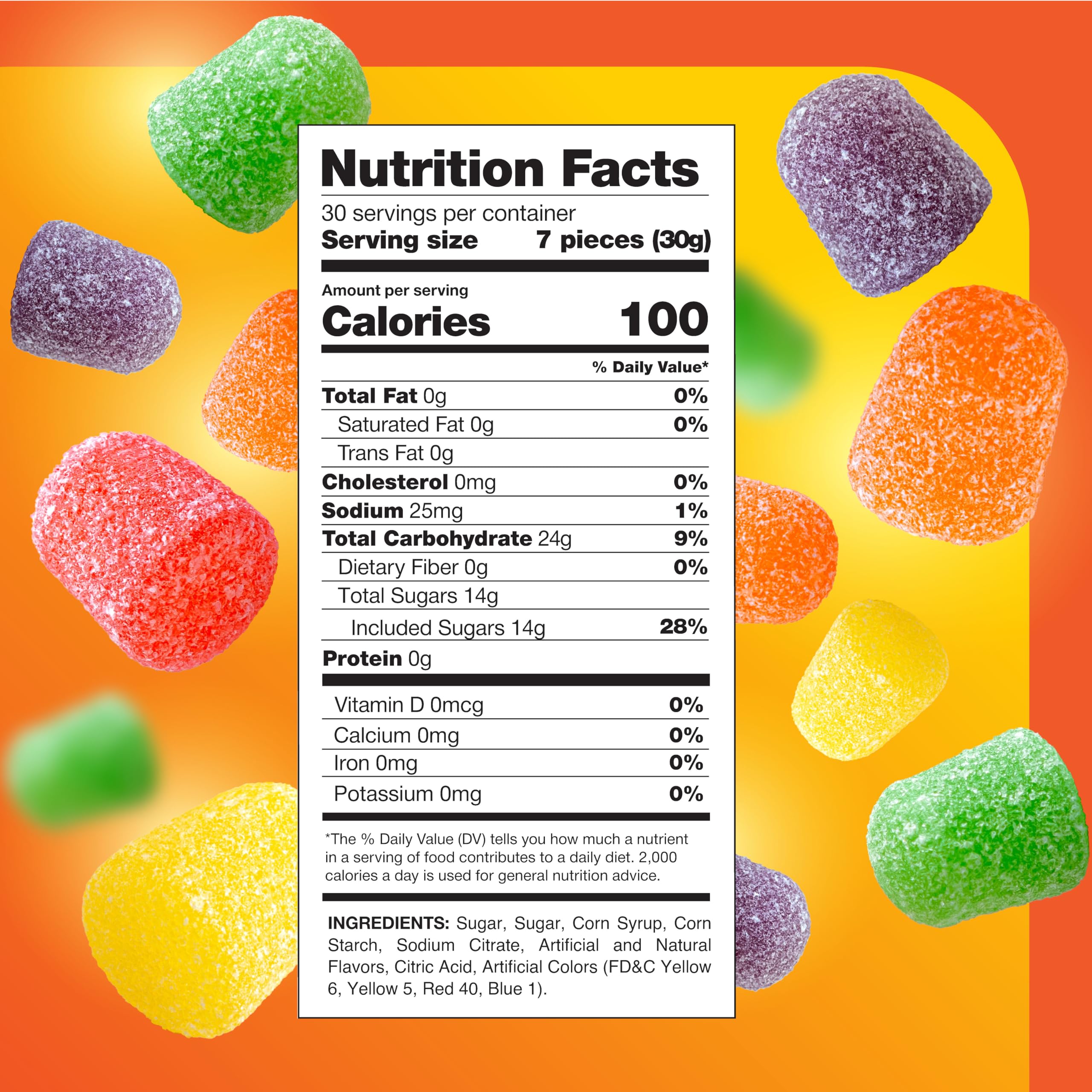 CrazyOutlet gum drops with sugar-sanded texture, ideal for dessert toppings.