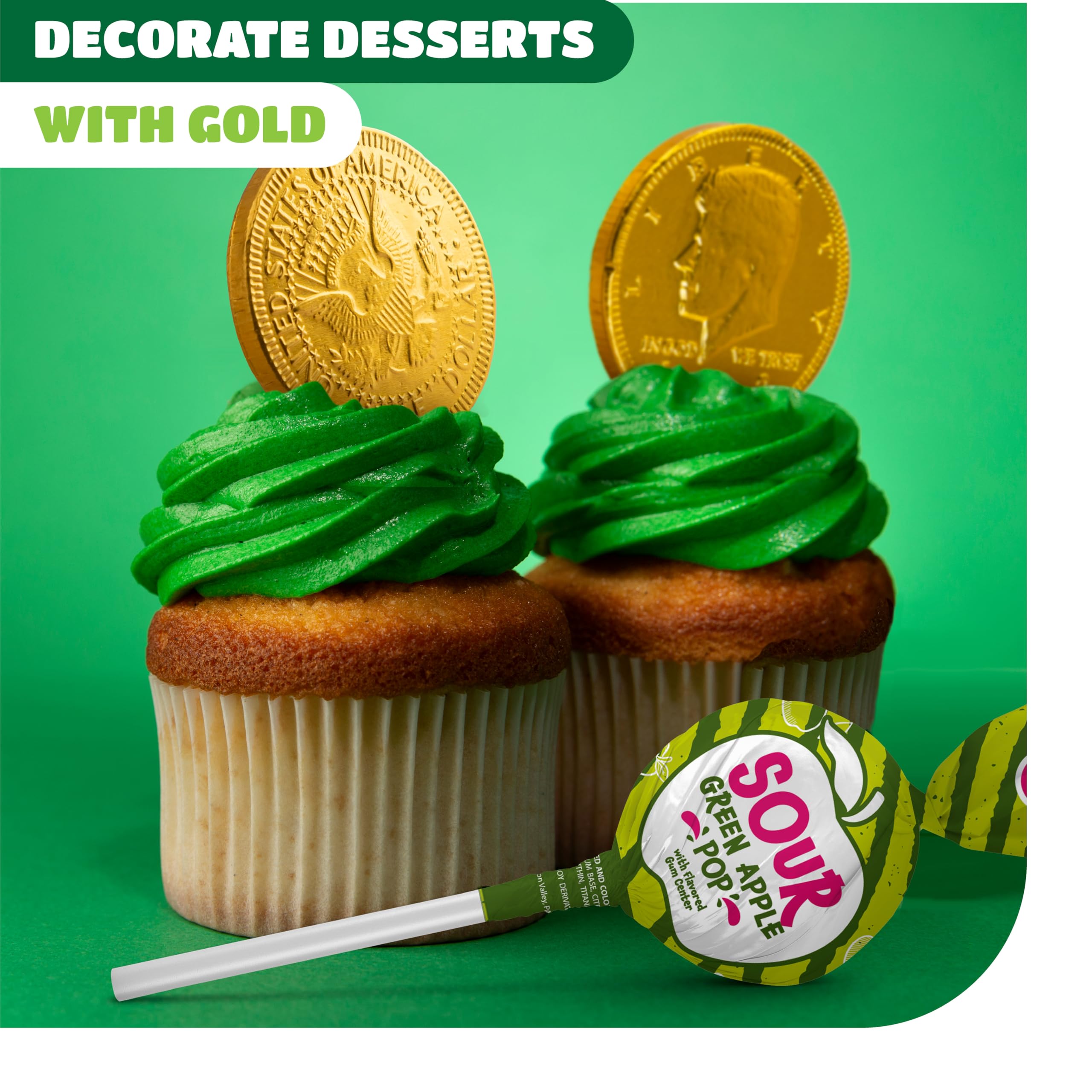 CRAZYOUTLET Gum-filled sour apple lollipops with tangy flavor twists.