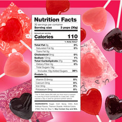CRAZYOUTLET heart lollipops cherry flavor close-up ideal for gift bowls
