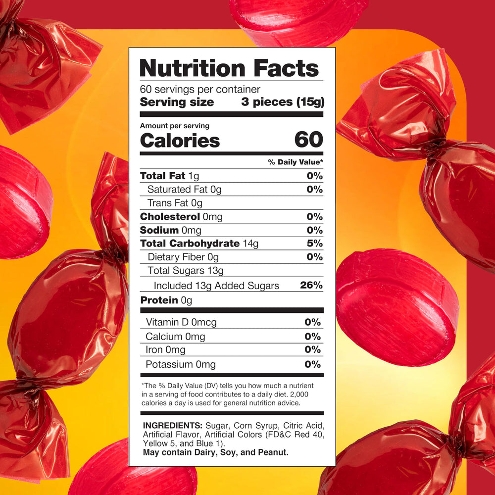 CRAZYOUTLET individually wrapped cinnamon candy emphasized for freshness and sharing.