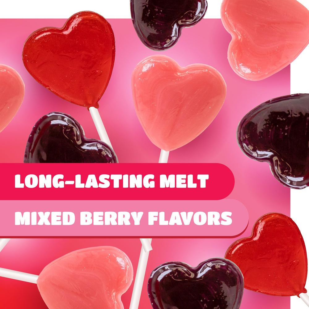 CRAZYOUTLET individually wrapped heart lollipops for easy distribution at events