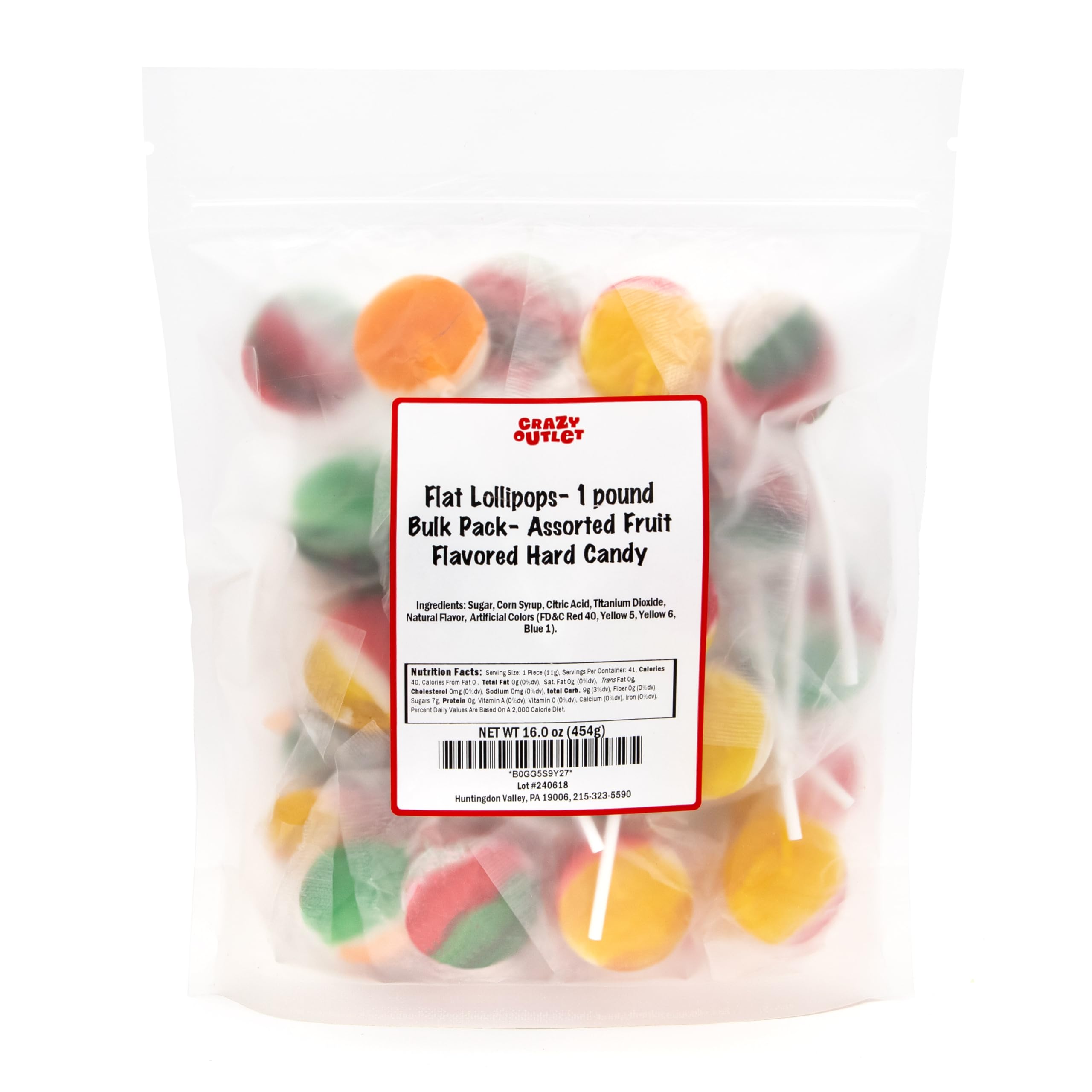 CrazyOutlet individually wrapped lollipops stay fresh and easy to share.