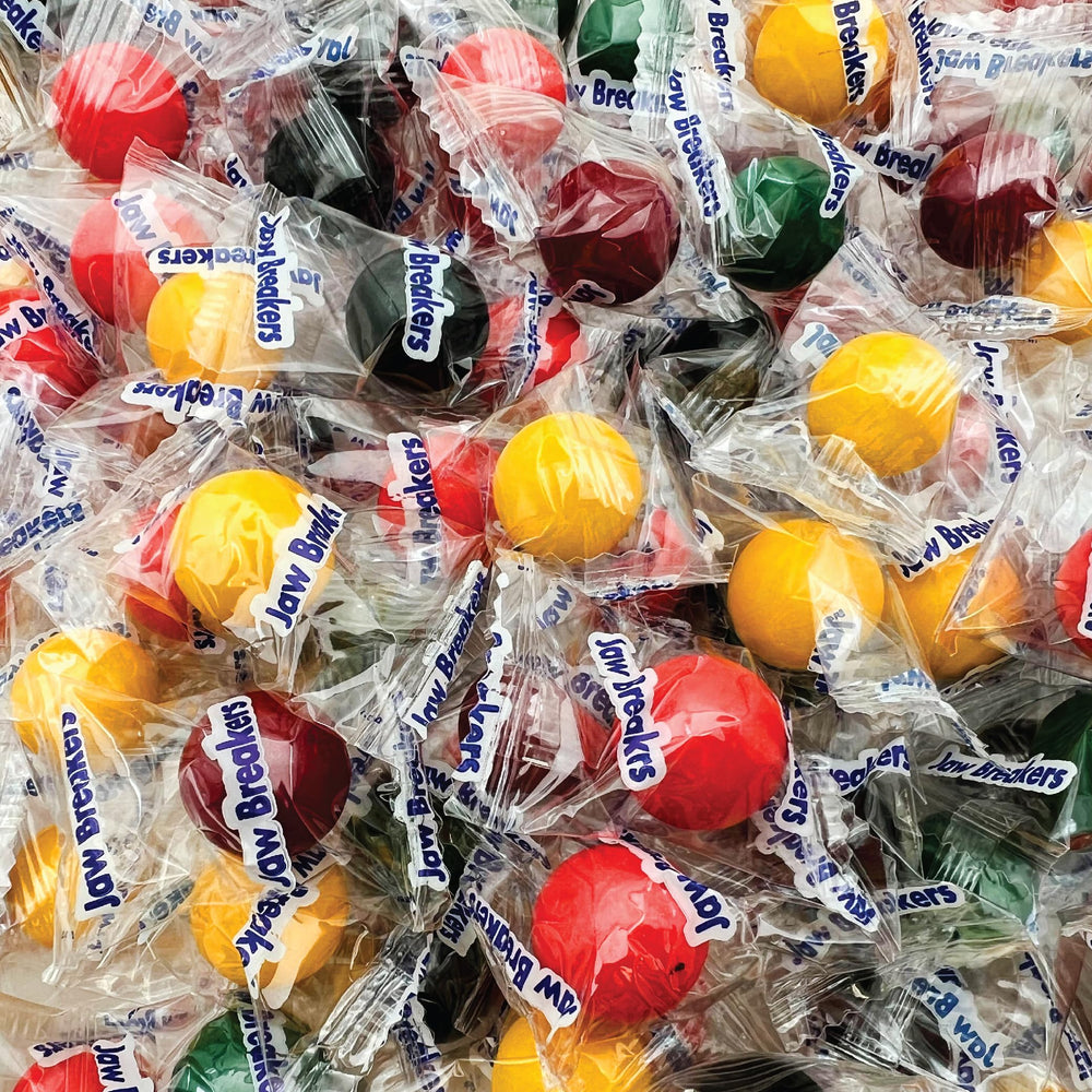 CrazyOutlet Jaw Breakers bulk-pack, nostalgic fruit candy ideal for sharing.