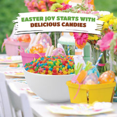 CrazyOutlet jelly beans colorful-bowl-display highlights vibrant hues for snack stations