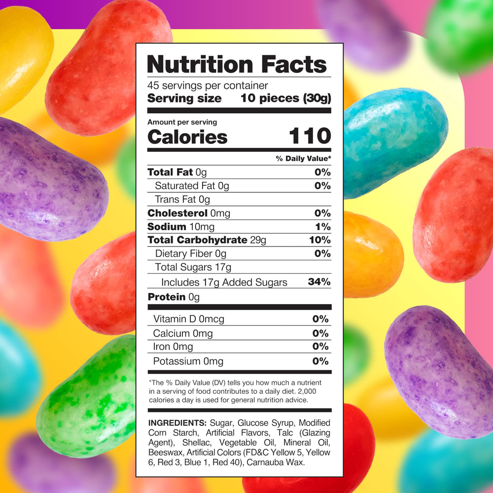 CrazyOutlet speckled jelly beans in a rainbow of flavors for snacking.