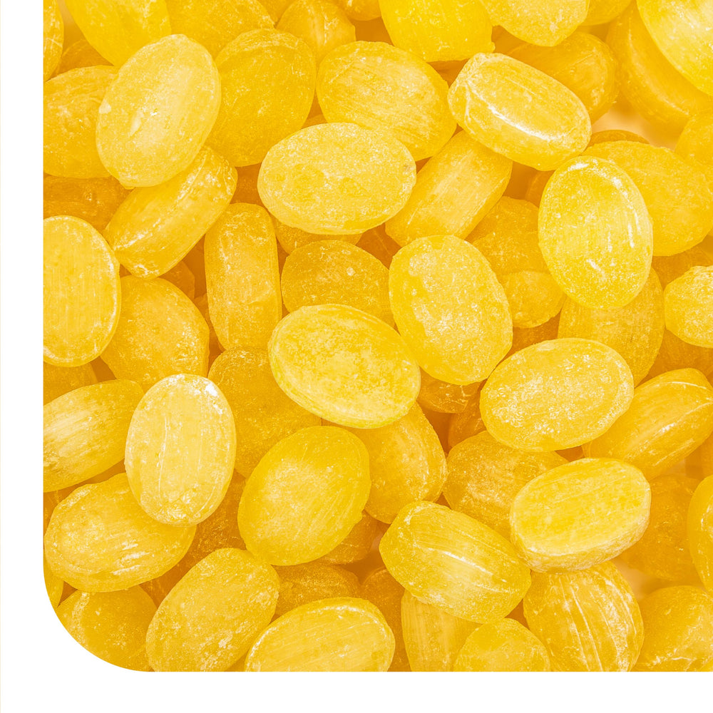 CrazyOutlet Lemon Drops bag with bright yellow candy for sharing.