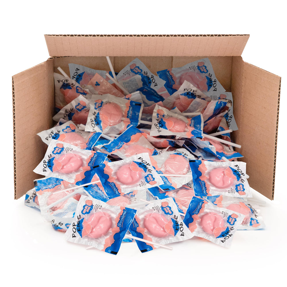 CRAZYOUTLET Lips Lollipops vivid pink tone enhances seasonal treats.